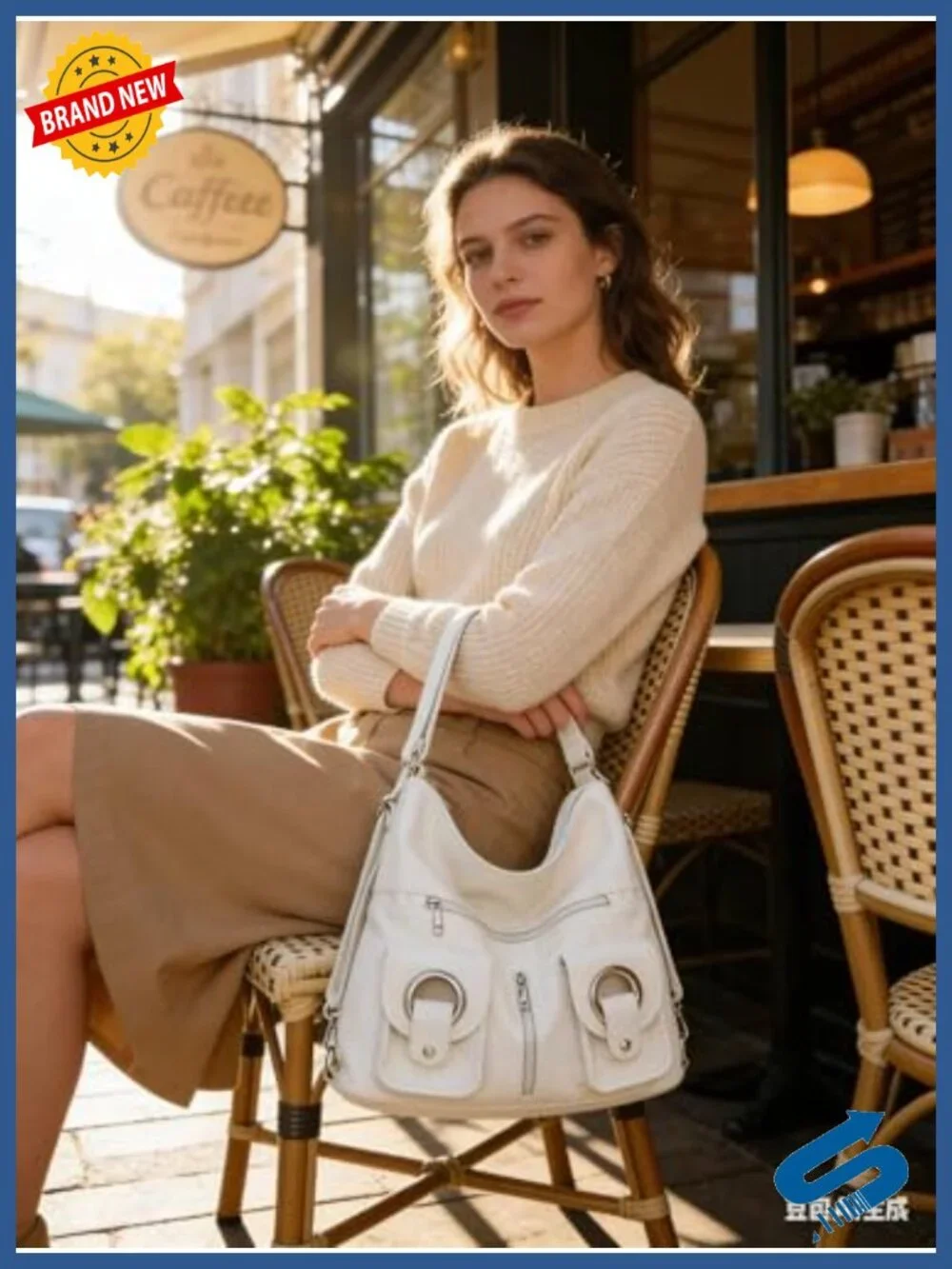 Vintage Faux Leather Hobo Shoulder Bag with Adjustable Strap
